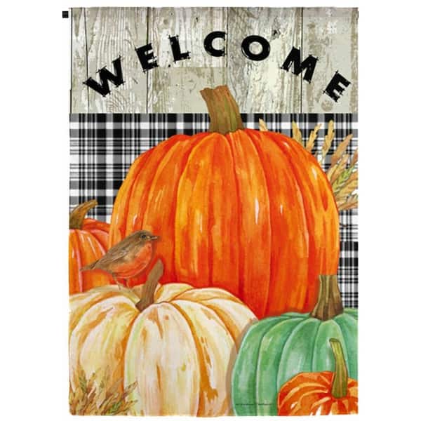 Meadow Creek 1 ft. x 1-1/2 ft. Fresh Pumpkins Garden Flag