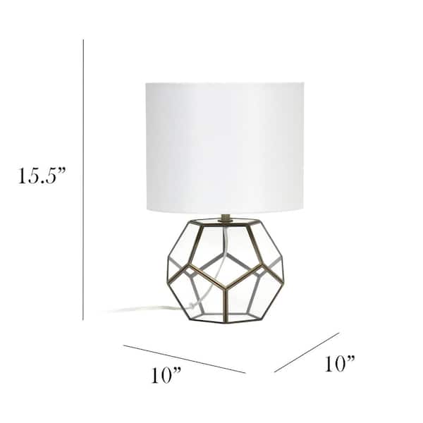 LF51903EC: Pair Brass Base Tall Table Lamps W. Shades 