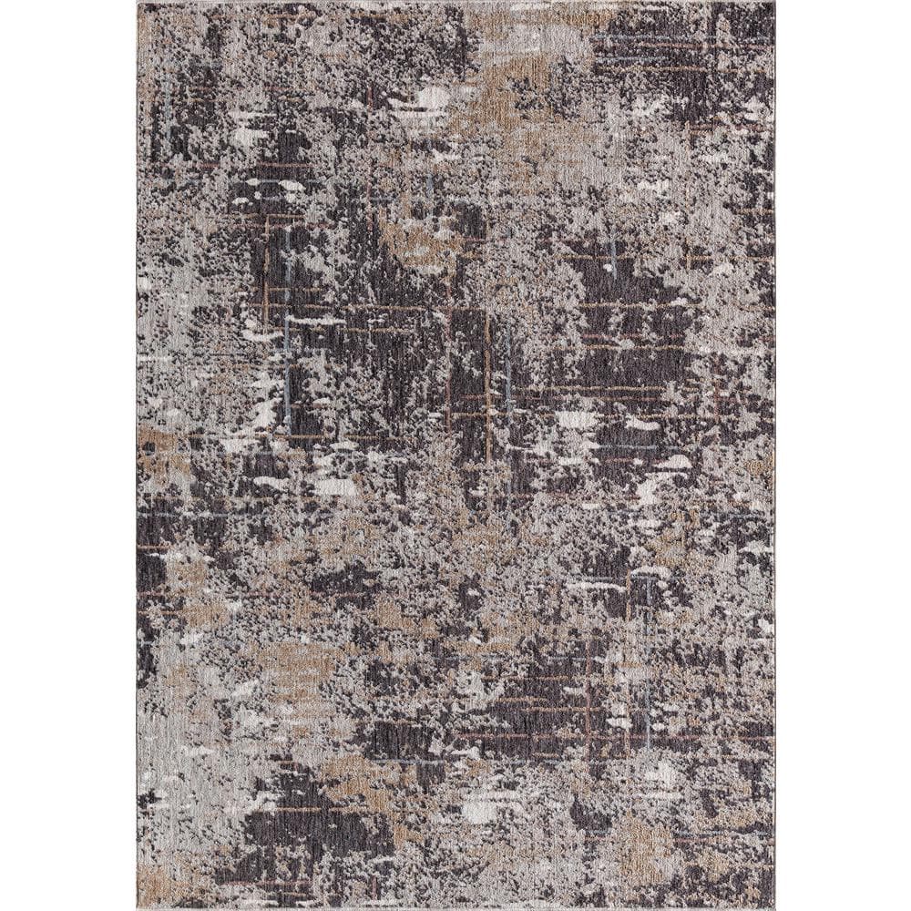 Mason Brooks Celestia Stormy Sky 2'6"x8' Contemporary Beige Area Rug