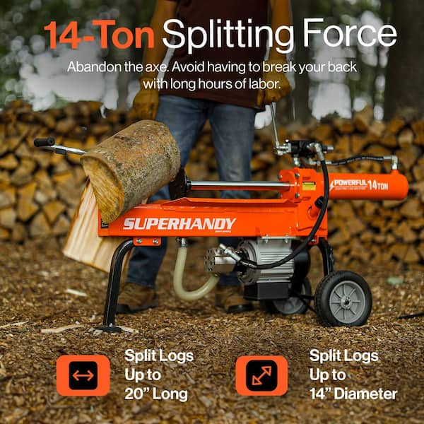 SuperHandy 14 Ton Electric Log Splitter GUO084 - The Home Depot