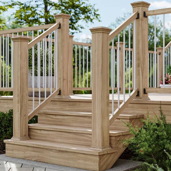 Deckorators 1-in x 36-in White Aluminum Round Deck Baluster (10-Pack)
