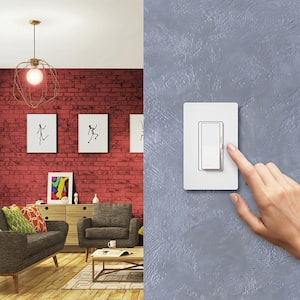 Diva Dimmer Switch for Electronic Low Voltage, 300-Watt/Single-Pole, Biscuit (DVSCELV-300P-BI)