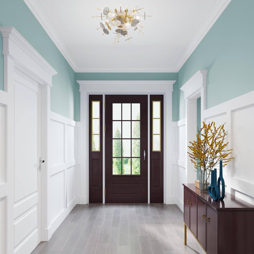 Satin Brass and Glass 4-Light Flush Mount Ceiling Fixture