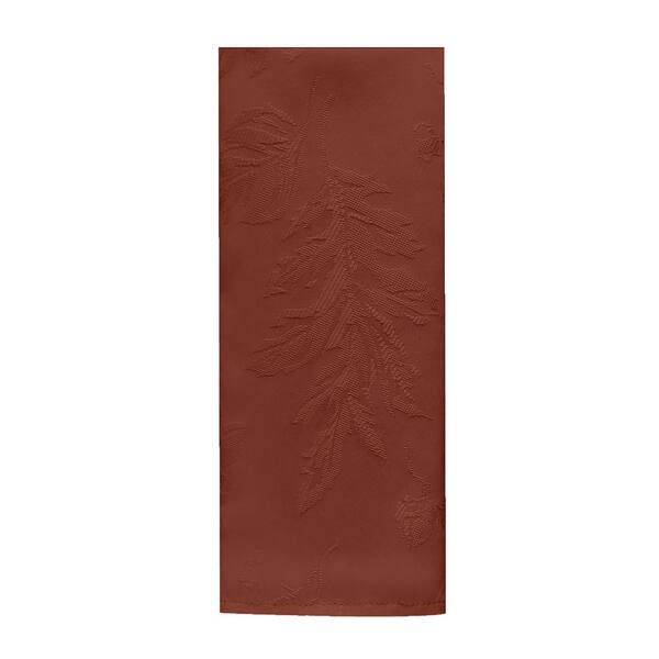 Elrene Elegant Woven Leaves Jacquard Damask Napkin, Set of 8 - Spice Red