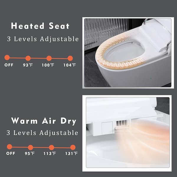 Xspracer Moray Elongated Smart Bidet Toilet with Foot Sensor & LED Night Light