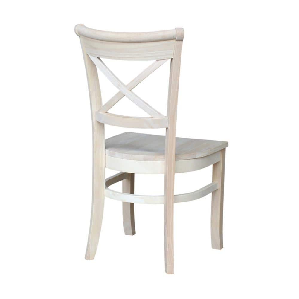 Charlotte High Cross Back Unfinished Wood Side Chair