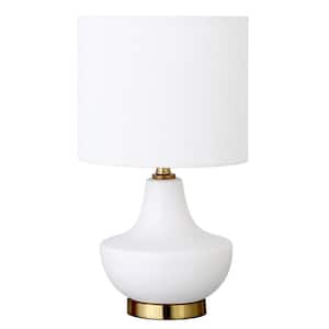 Calvin 13.5 in. Matte White Mini Table Lamp