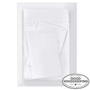 Brushed Soft Microfiber 4-Piece Queen Sheet Set in White