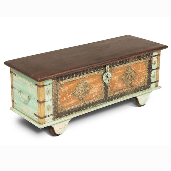 Steve Silver Company Alma Mango in Multi-Color Orange Storage Trunk