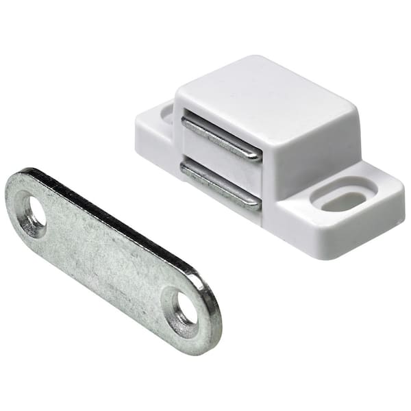 Everbilt 4.4 lbs. Magnetic Catch, White (1-Pack)