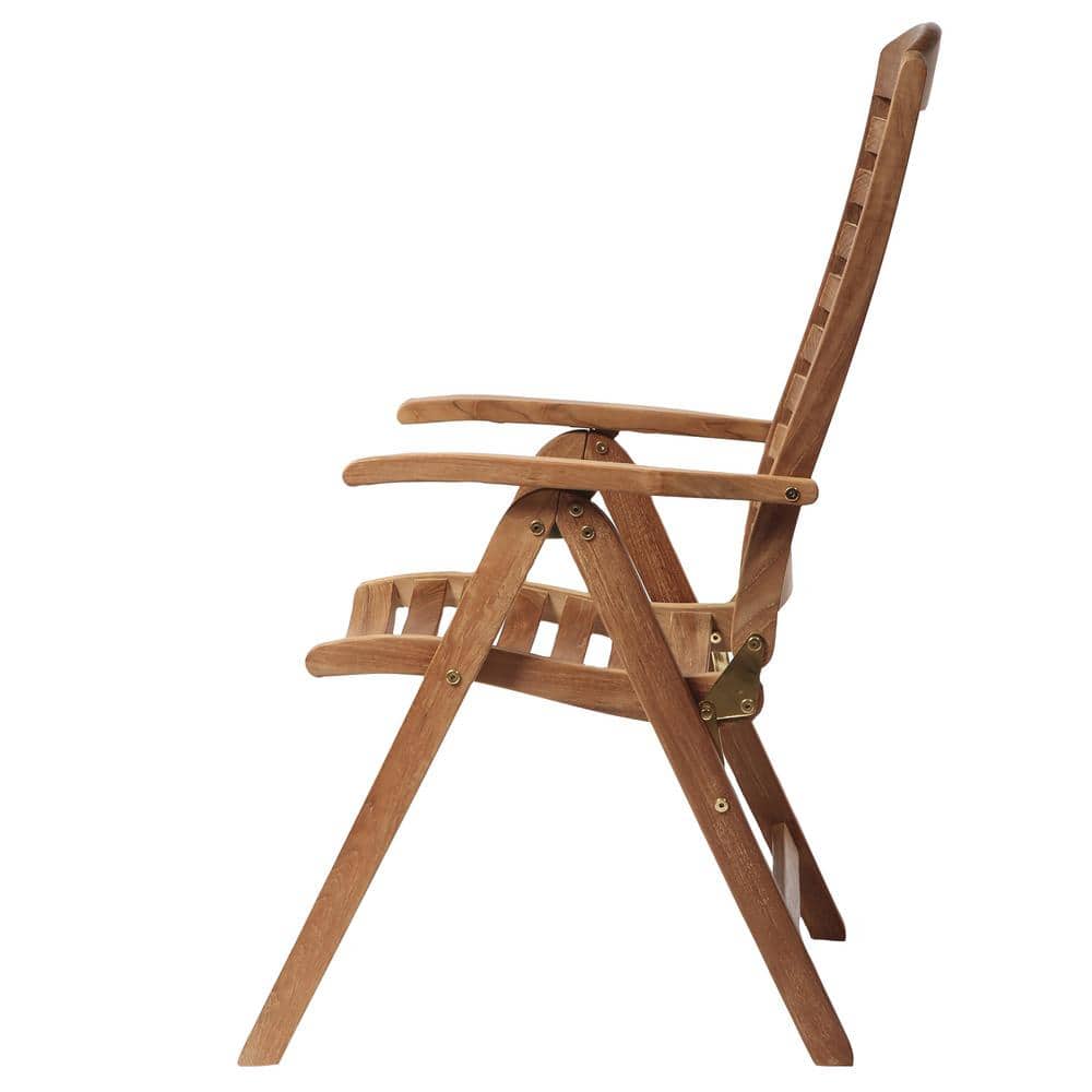 Manhattan Teak Recliner Chair with Armrests
