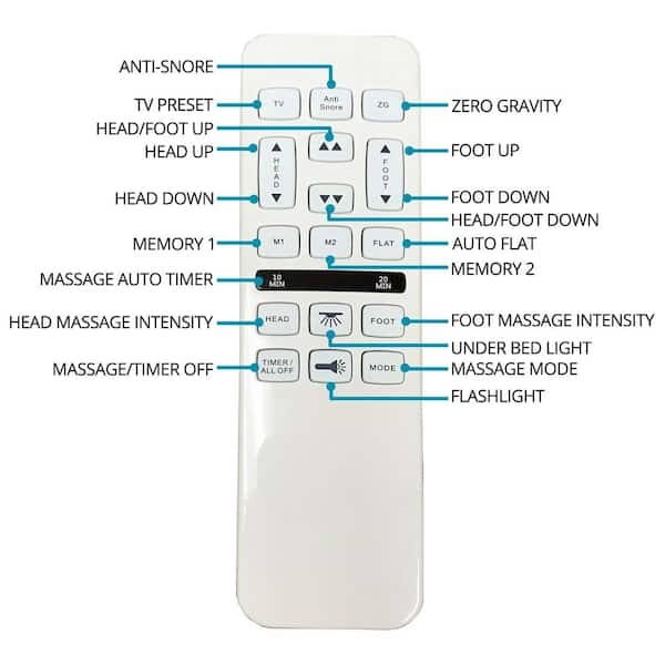 Boyd Sleep Adjusta-Flex Zero Gravity Adjustable Anti Snore Power Base with Massage, Twin XL