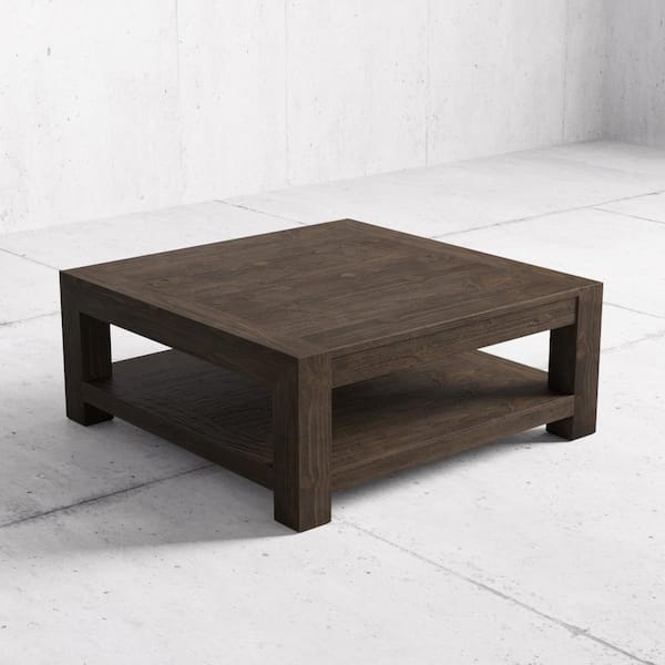 Urban Woodcraft Villa 43 In Salvaged, Large Square End Table With Storage