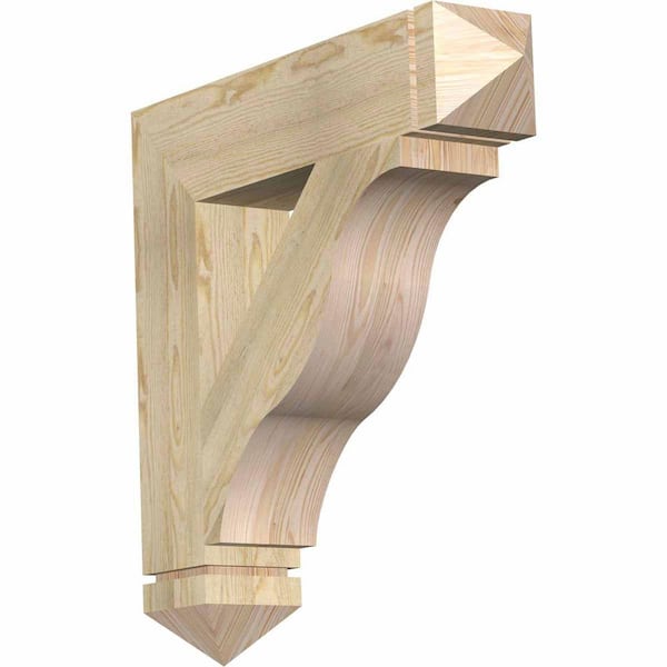 Ekena Millwork 6 in. x 30 in. x 30 in. Douglas Fir Funston Arts and Crafts Rough Sawn Bracket