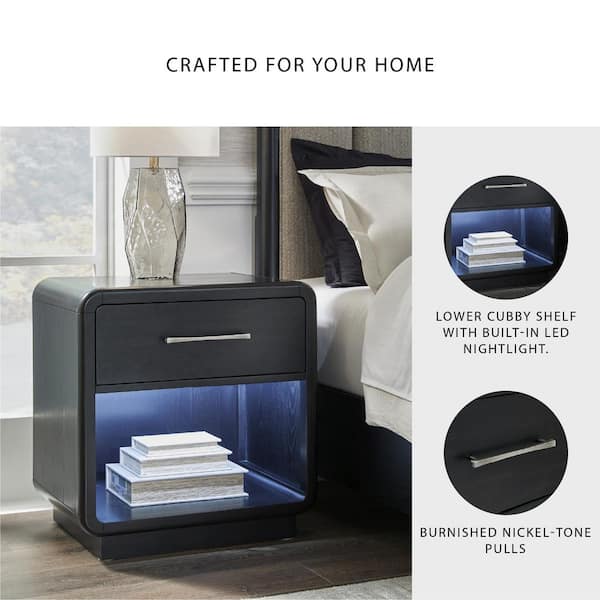 Signature DESIGN BY ASHLEY Rowanbeck Black 1 Drawer Nightstand