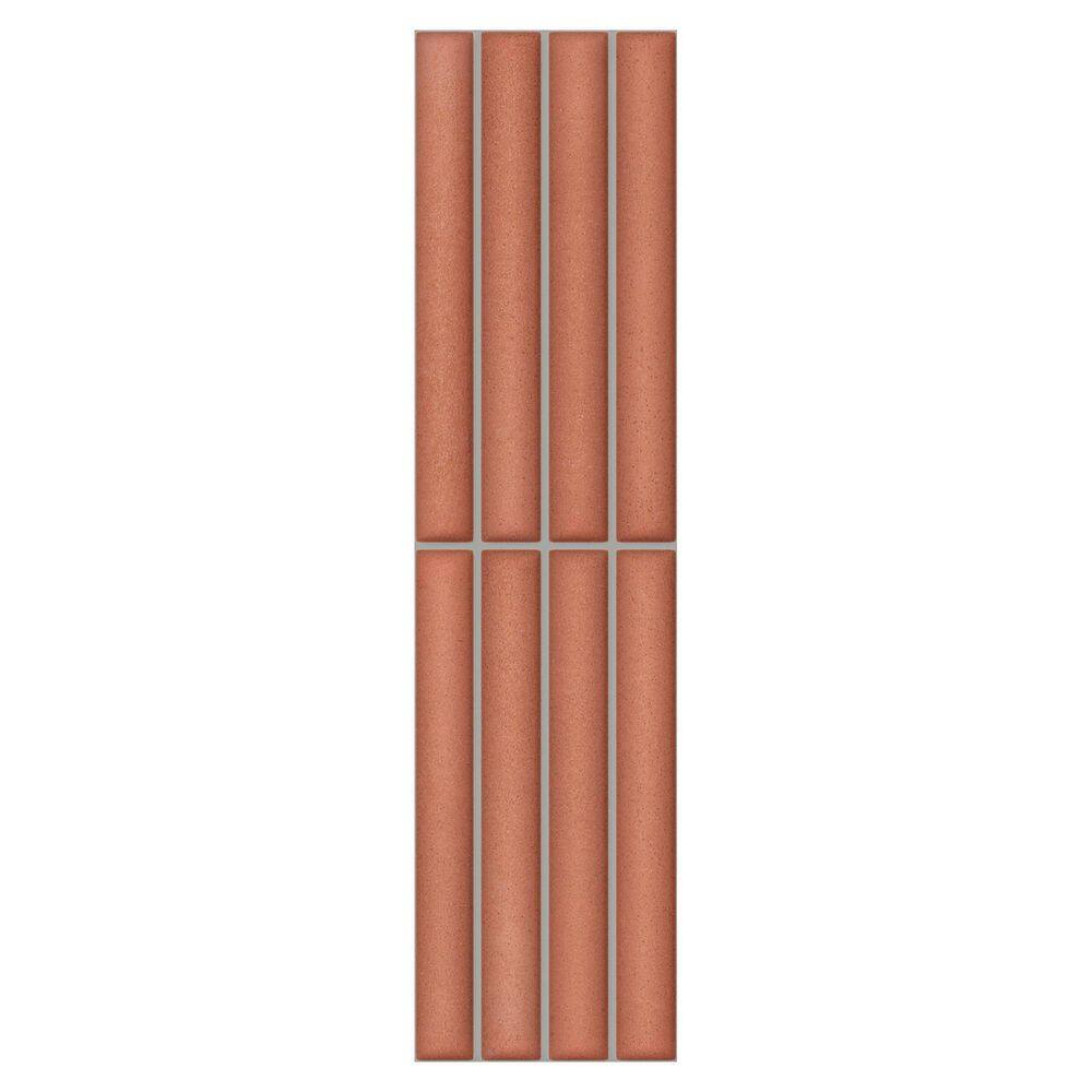 Spanish Lingot 4 in. x 12 in. x 9mm 3D Glazed Fluted Porcelain Wall Tile Coral-Sample price history on PriceWatchPro