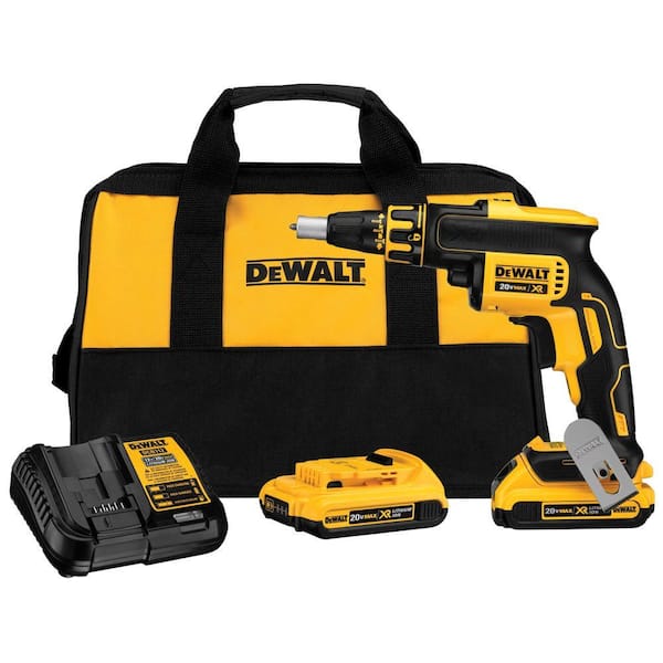 DEWALT 20V MAX XR Cordless Brushless Drywall Screw Gun with 2