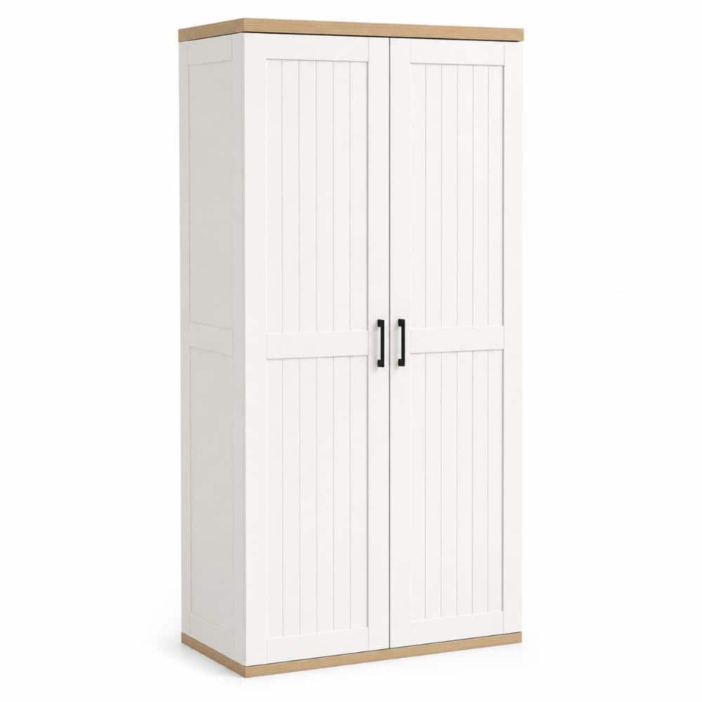 31.5 in. W x 15.7 in. D x 68.9 in. H White Linen Cabinet with 2 Doors and Adjustable Shelves price history on PriceWatchPro