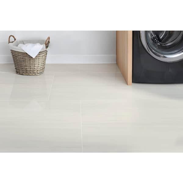 Bianco Dolomite 24 in. x 48 in. Polished Porcelain Mable Look Floor and Wall Tile (8 sq. ft./Each)