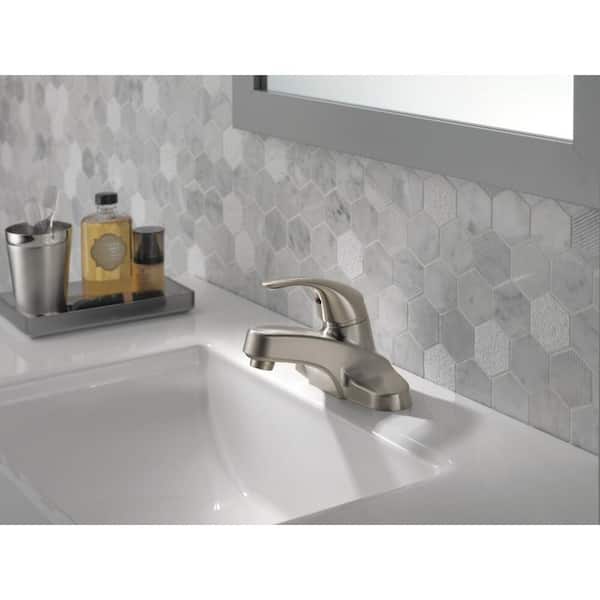 Core 4 in. Centerset Single-Handle Bathroom Faucet in Brushed Nickel