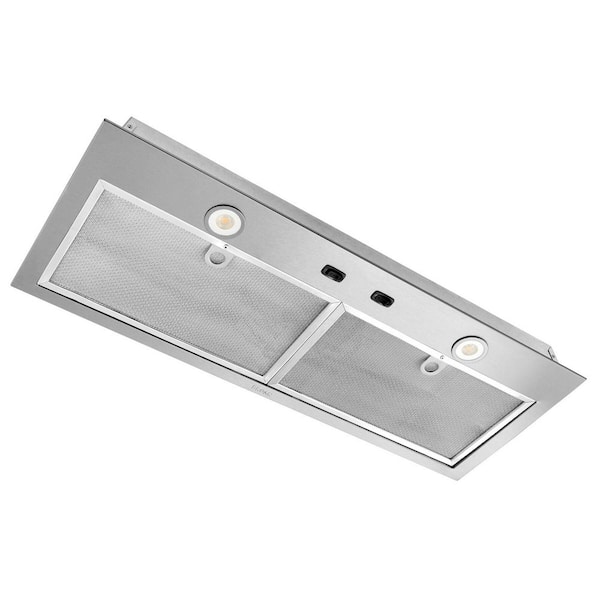 30 in. 300 Max Blower CFM Built-In Powerpack Insert for Custom Range Hoods with LED Light in Stainless Steel