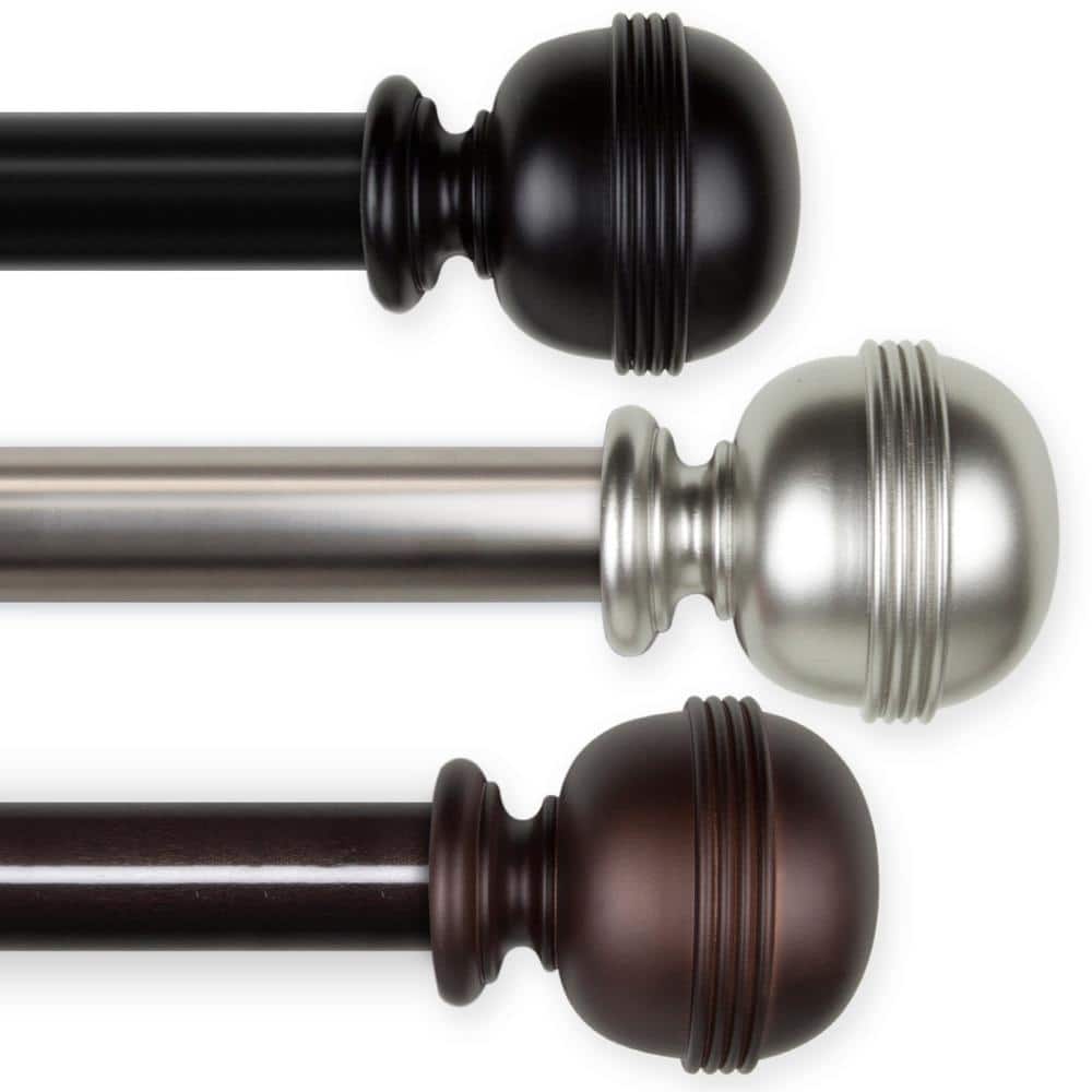 Jovian 165 in. - 215 in. Long 1.5 in. Dia Single Curtain Rod in Black price history on PriceWatchPro