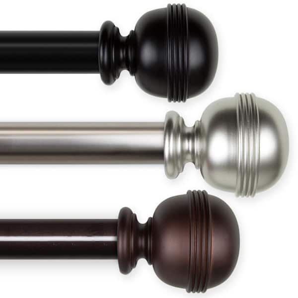 Rod Desyne Jovian 48 in. - 84 in. Long 1.5 in. Dia Single Curtain Rod in Cocoa