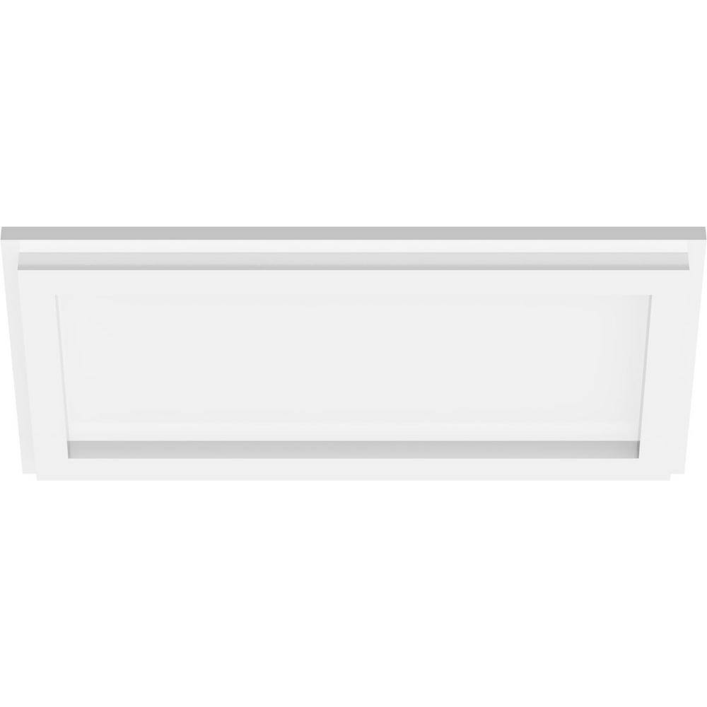 White Rectangular PVC Ceiling Medallion, 14" x 7"