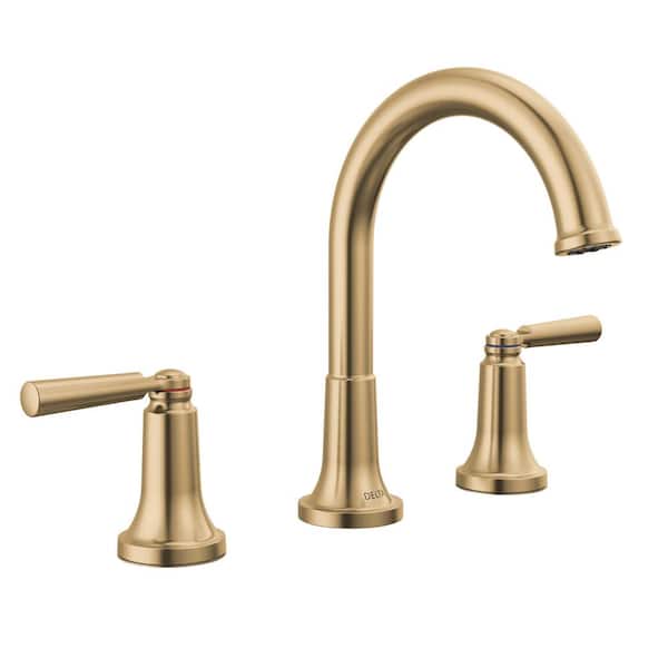 Delta Saylor 8 in. Widespread Double Handle Bathroom Faucet in Champagne Bronze