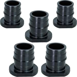 1 in. Expansion Barb Black PEX-A Plug End Cap for Pipe Plastic Poly Alloy (Pack of 5)