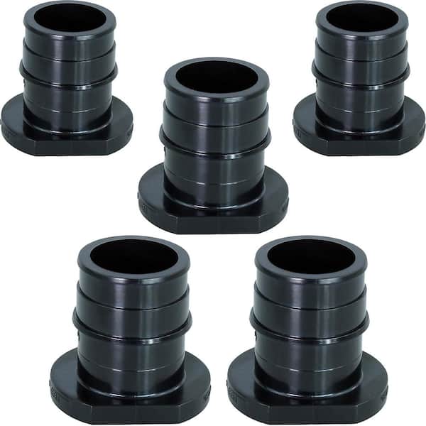 The Plumber's Choice 1 in. Expansion Barb Black PEX-A Plug End Cap for Pipe Plastic Poly Alloy (Pack of 5)