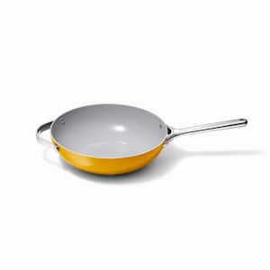 Cookware+ 5 in. Marigold Ceramic Nonstick Stir Fry Pan
