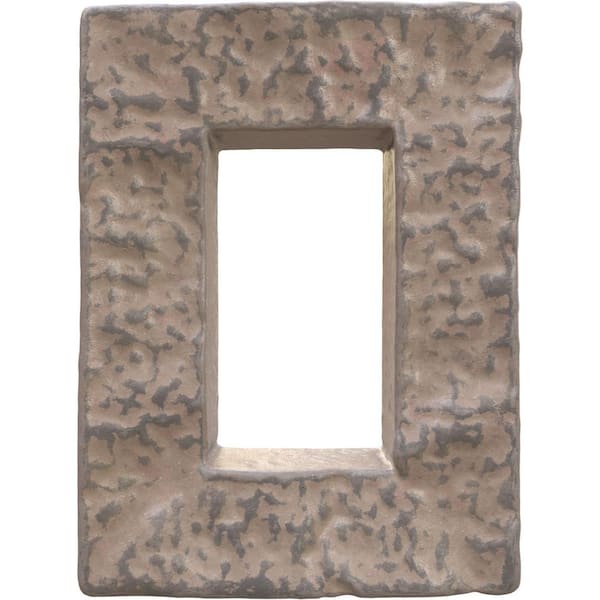 Ekena Millwork 4 in. W x 3 in. D x 7-7/8 in. H Universal Electrical Cover for StoneWall Faux Stone Siding Panels in Polermo