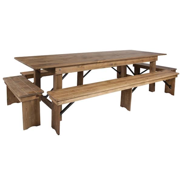 Carnegy Avenue 5-Piece Antique Rustic Farm Table Set