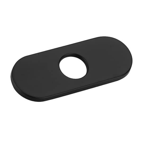 ALEASHA 6.3 in. Stainless Steel Escutcheon Plate in Matte Black