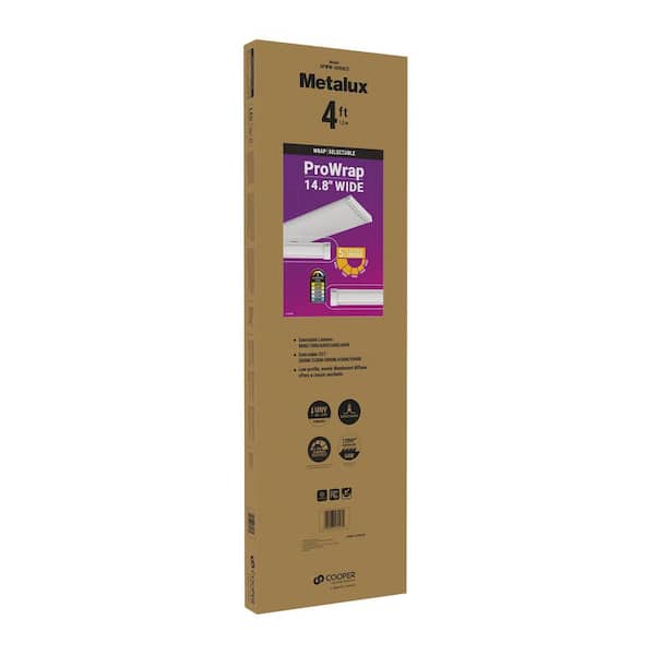Metalux 4 ft. 14.8 in. Wide ProWrap with 5 Selectable CCT and 5