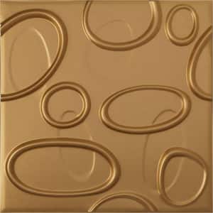 19 5/8 in. x 19 5/8 in. Felix EnduraWall Decorative 3D Wall Panel, Gold (12-Pack for 32.04 Sq. Ft.)