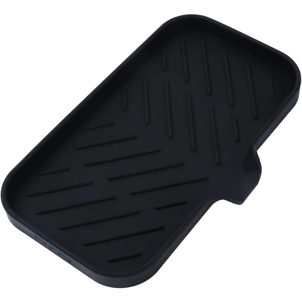 9.6 in. Silicone Bathroom Soap Dishes with Drain and Kitchen Sink Organizer