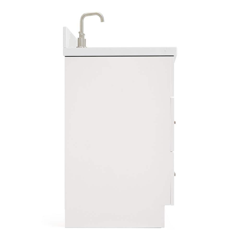 Hamlet 42" White Quartz Single Basin Freestanding Vanity Set