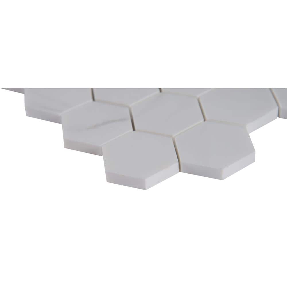 Bianco Dolomite White Marble Hexagon Mosaic Tile
