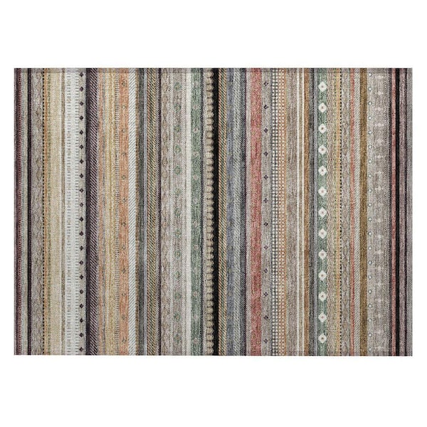 Chantille Machine Washable Indoor/Outdoor Abstract ACN2218 Khaki 1 ft. 8 in. x 2 ft. 6 in. Accent Rug