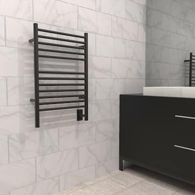 Jeeves E-Straight 12-Bar Hardwired Electric Towel Warmer in Oil Rubbed Bronze