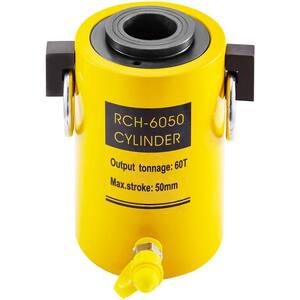 60-Ton Hydraulic Cylinder Jack 2 in. Single Acting Hollow Hydraulic Jack for Riggers, Fabricators (60-Ton 2 in. Hollow)