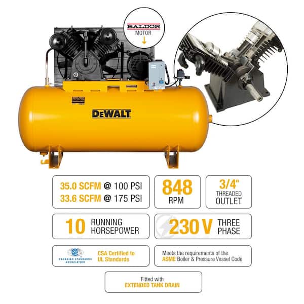 DEWALT 120 Gal. 2-Stage Electric Air Compressor