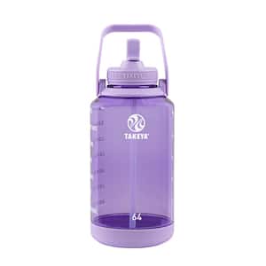 64 oz. Tritan Plastic Straw Motivational Bottle Wide Handle Vivacity Purple