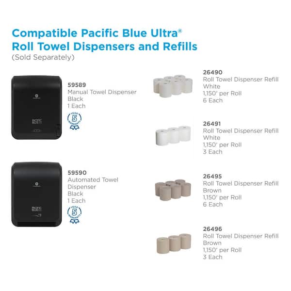 Pacific Blue Ultra 1150 ft. L White Paper Towel Roll (3-Rolls per Pack)  GPC26491 - The Home Depot