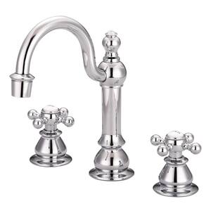 Vintage Classic 8 in. Widespread 2-Handle High Arc Bathroom Faucet with Pop-Up Drain in Triple Plated Chrome