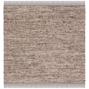 Natura Brown/Ivory 6 ft. x 6 ft. Braided Square Area Rug