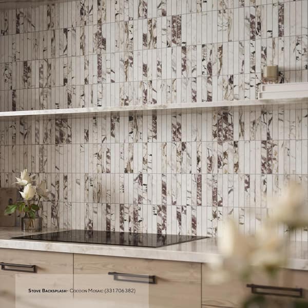 Cocoon Calacatta Viola Multi 12 in. x 11.5 in. Rectangle Polished Marble Wall and Floor Mosaic Tile (9.58 sq. ft./Case)