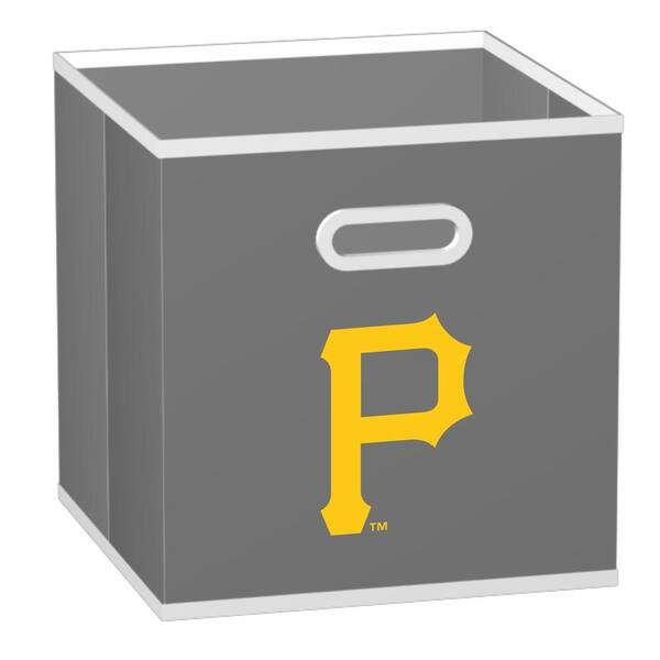 MyOwnersBox MLB STOREITS Pittsburgh Pirates 10-1/2 in. x 10-1/2 in. x 11 in. Grey Fabric Storage Drawer